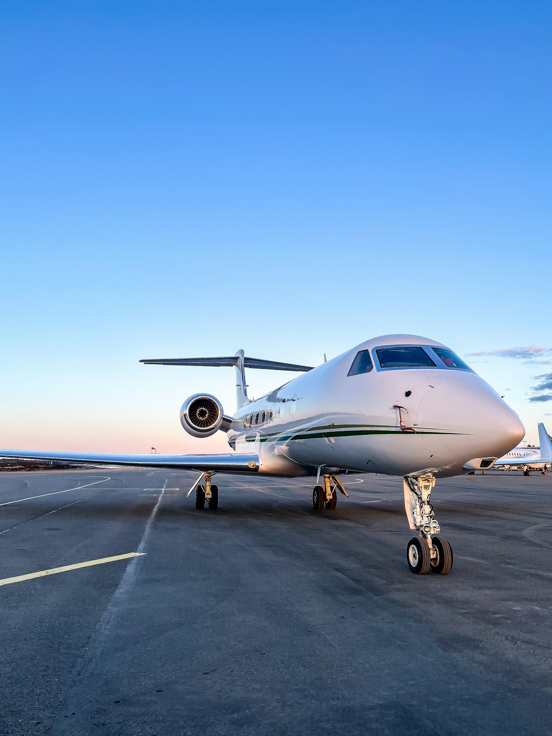 Illustrative business jet photography for Bombardier Global 7500